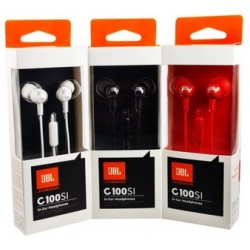 אוזניות חוטיות עם מיקרופון JBL C100SIUBLK - שנה אחריות ע"י היבואן הרשמי