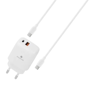 מטען קיר 25W עם כבל type-c to type-c דגם MWC25PQ מבית MIRACASE