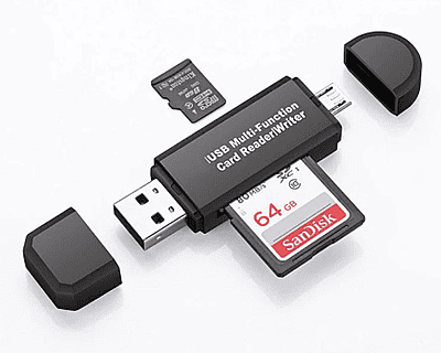 קורא כרטיסים טייפסי + כ.זכרון + SD